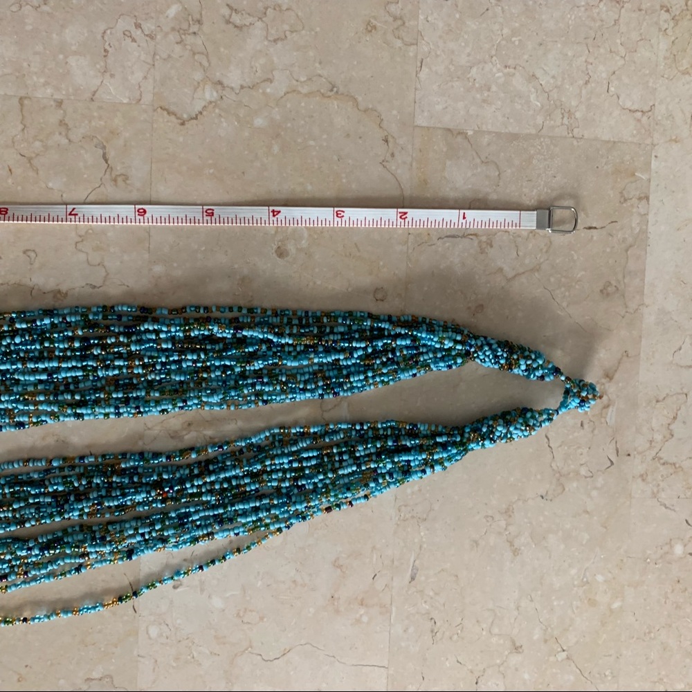 Turquoise Beaded Statement Necklace - image 8